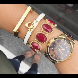 MICHAEL KORS LEOPARD SLIM RUNWAY WATCH